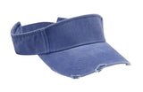 Dv101 | Drifter- Pigment Dyed, Garment Washed, Cotton Twill Distressed Visor With Self-Fabric Hook And Loop Closure - Royal
