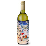 Caroline'S Treasures Christmas Gnome Pulling A Sled Wine Bottle Koozie Hugger, 750Ml, Multicolor