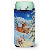 Caroline'S Treasures Christmas Gnome Headed Out Tall Boy Koozie Hugger, Multicolor