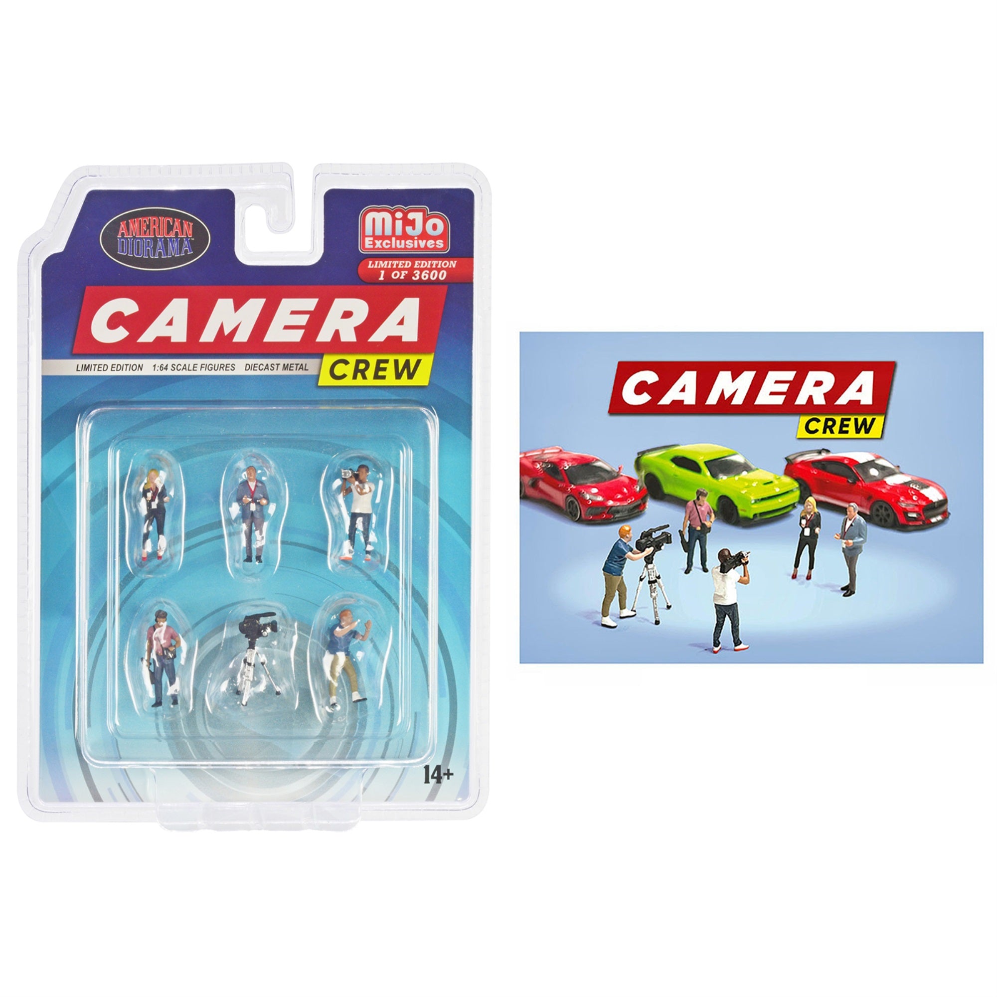'Camera Crew'' 6 Piece Diecast Figure Set (5 Figures 1 Camera) Limited Edition To 3600 Pieces Worldwide For 1/64 Scale Models B
