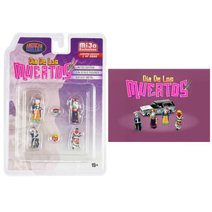 Dia De Los Muertos 2 6 Piece Diecast Set (4 Figures 2 Masks) Limited Edition To 3600 Pieces Worldwide For 1/64 Scale Models