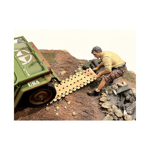 '4X4 Mechanic'' Figure 2 With Board Accessory For 1/18 Scale Models By American Diorama