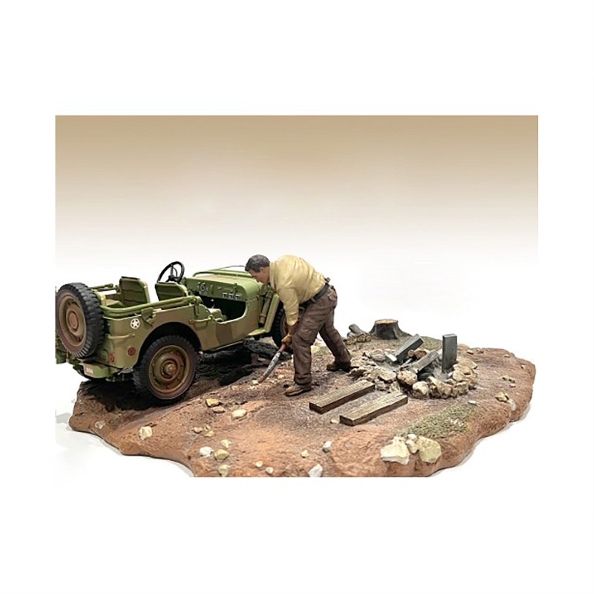 '4X4 Mechanic'' Figure 4 For 1/18 Scale Models By American Diorama