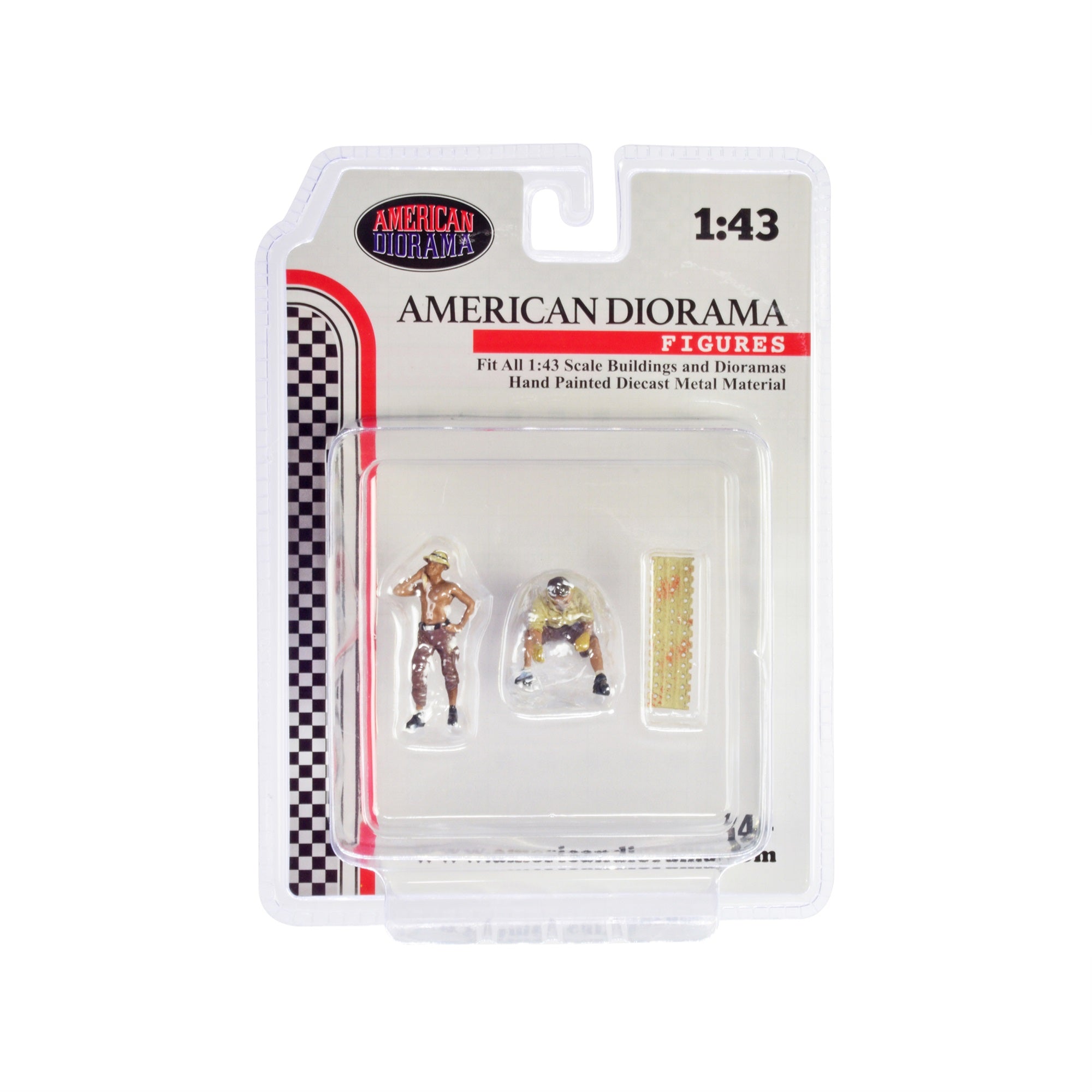 '4X4 Mechanics'' 2 Piece Diecast Figure Set 1 For 1/43 Scale Models By American Diorama