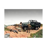 '4X4 Mechanics'' 2 Piece Diecast Figure Set 1 For 1/43 Scale Models By American Diorama