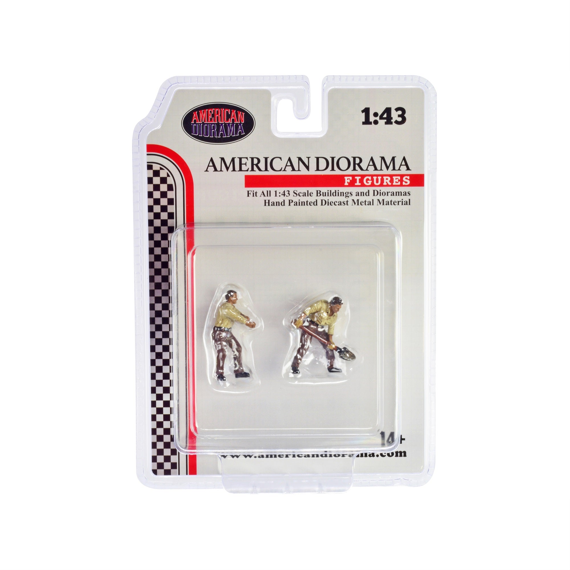 '4X4 Mechanics'' 2 Piece Diecast Figure Set 2 For 1/43 Scale Models By American Diorama