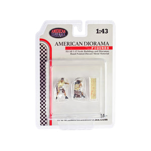 '4X4 Mechanics'' 2 Piece Diecast Figure Set 4 For 1/43 Scale Models By American Diorama