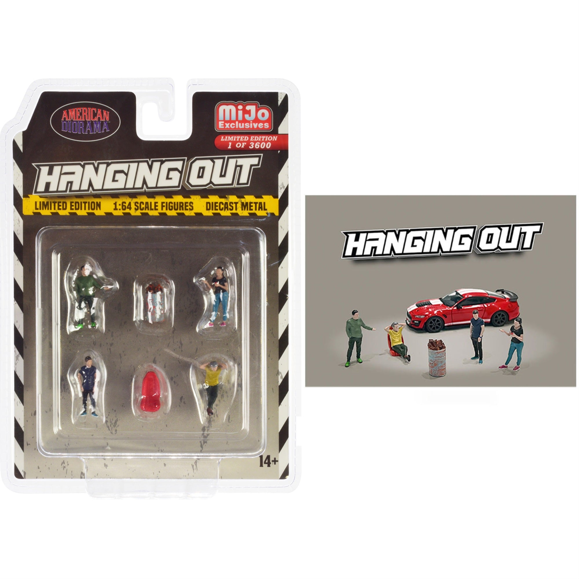 'Hanging Out'' 6 Piece Diecast Figure Set (4 Figures 1 Seat 1 Barrel) Limited Edition To 3600 Pieces Worldwide 1/64 Scale Model