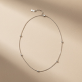 AC Gold Plated Necklace with Colored Zircon Gemstone