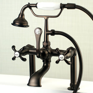 Aqua Vintage Ae103T5Tx French Country Deck Mount Clawfoot Tub Faucet, Oil Rubbed Bronze