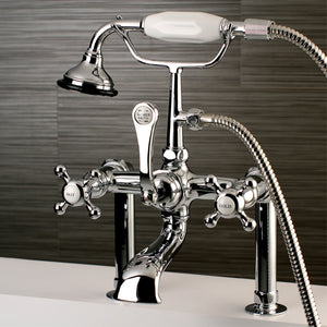 Aqua Vintage Ae104T1Bx English Country Deck Mount Clawfoot Tub Faucet, Polished Chrome