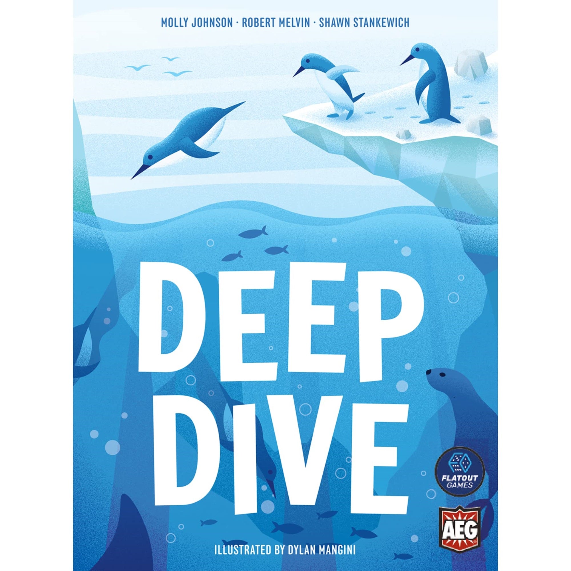 Flatout Games Deep Dive - Aeg, Flatout Games, Press Your Luck Collection Matching -Tile Game, Family Ages 10+, 15-20 Min, 1-6 Pl