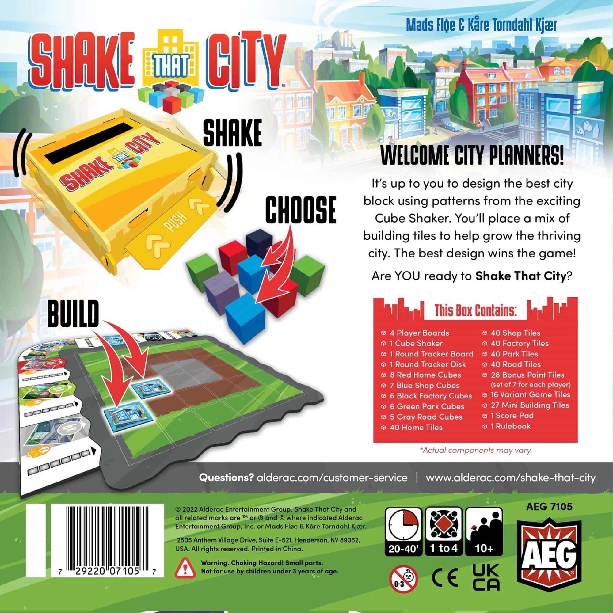 Alderac Entertainment Group Shake That City - Dexterity City Building Board Game, Alderac Entertainment Group, Ages 10+, 1-4 Pla