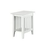 Mission Chair Side Table In White