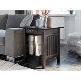 Nantucket End Table With Charging Station In Espresso