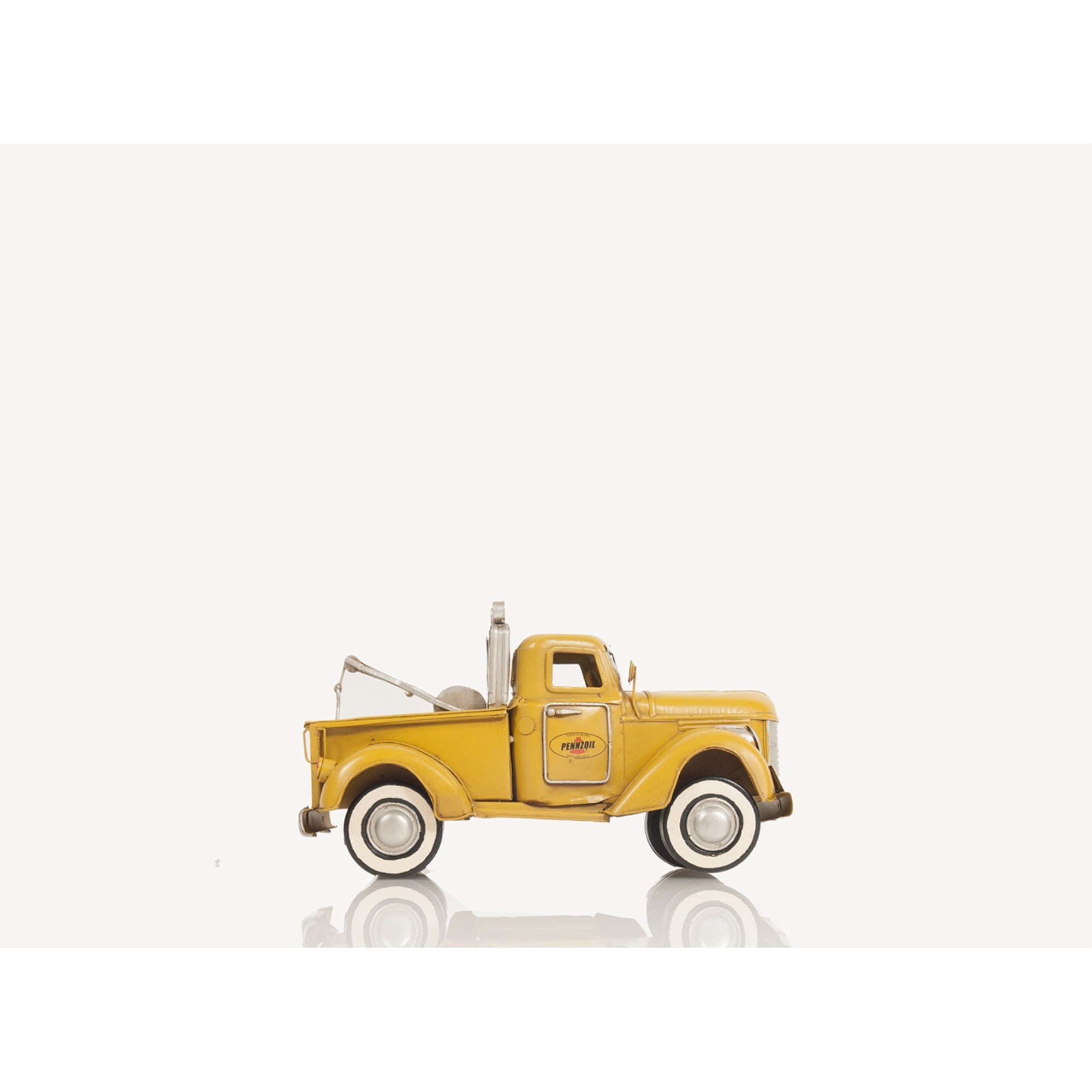 1926 Pennzoil Tow Truck Yellow Metal Handmade