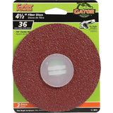 3073 Gator 4-1/2 In. 36 Grit Fiber Disc (3-Pack)