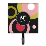 Caroline'S Treasures Am1001-Msh4 Monogram-Retro In Black Leash Holder Or Key Hook Am1001, Small, Multicolor
