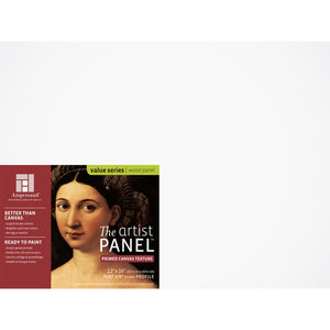 Ampersand Art Supply Wood Gesso Art Painting Panel: Canvas Texture, 3/8 Inch Depth, 12'' X 16''