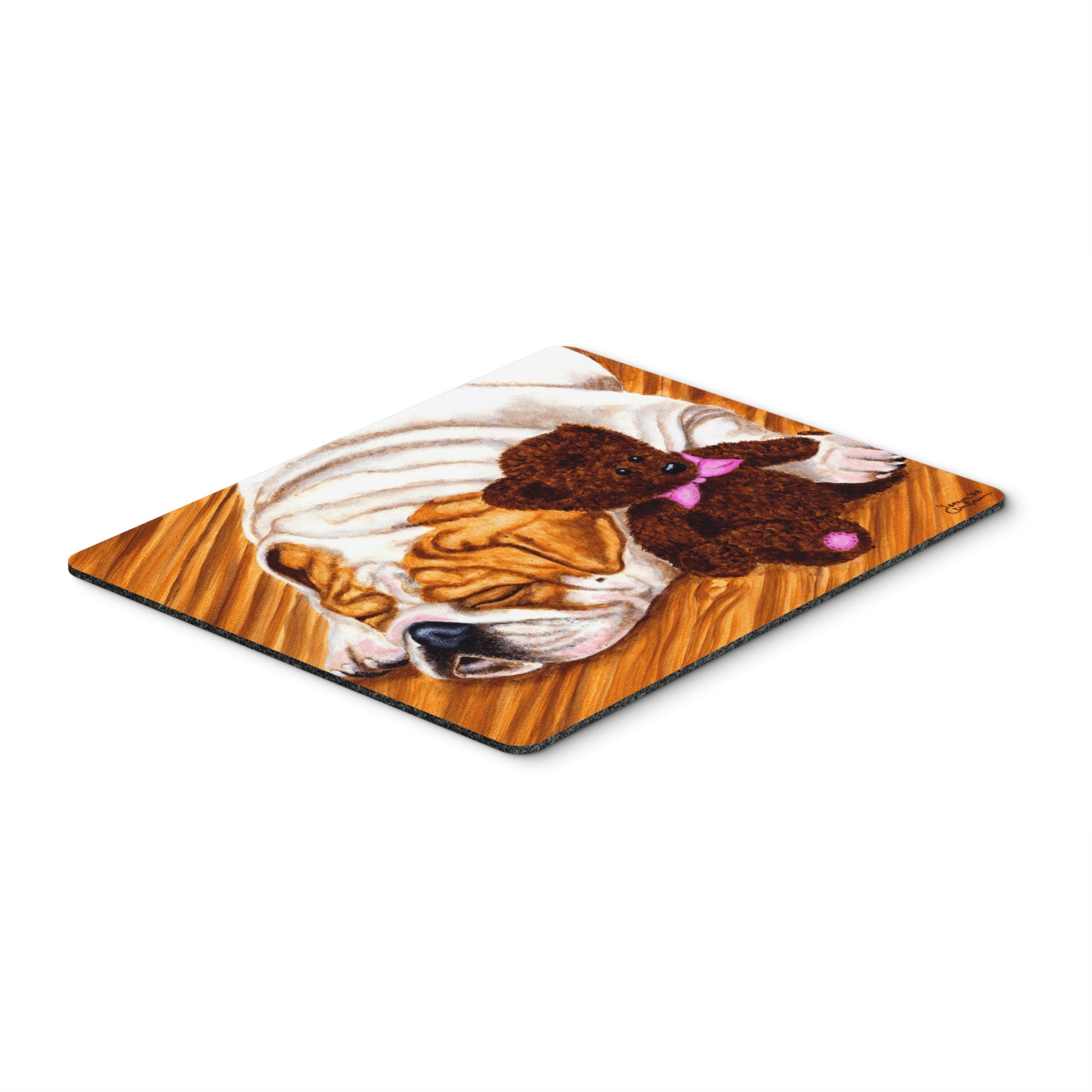 Caroline'S Treasures English Bulldog & Teddy Bear Mouse Pad, Hot Pad Or Trivet, Multicolor (Amb1003Mp)