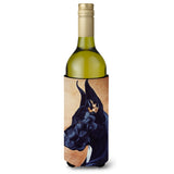 Caroline'S Treasures Black Great Dane Wine Bottle Koozie Hugger, 750Ml, Multicolor