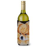 Caroline'S Treasures Pomeranian Wine Bottle Koozie Hugger, 750Ml, Multicolor