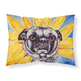 Caroline'S Treasures Sunflower Pug Fabric Standard Pillowcase Amb1058Pillowcase, Multicolor