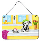 Caroline'S Treasures Bath Day Dalmatian Wall Or Door Hanging Prints Amb1099Ds812, 8H X 12W, Multicolor