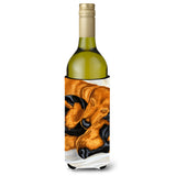 Caroline'S Treasures Dachshund Snuggles Wine Bottle Koozie Hugger, 750Ml, Multicolor