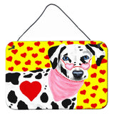 Caroline'S Treasures Hearts And Dalmatian Wall Or Door Hanging Prints Amb1116Ds812, 8H X 12W, Multicolor