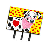 Caroline'S Treasures Amb1116Th68 Hearts And Dalmatian Leash Or Key Holder, Large, Multicolor