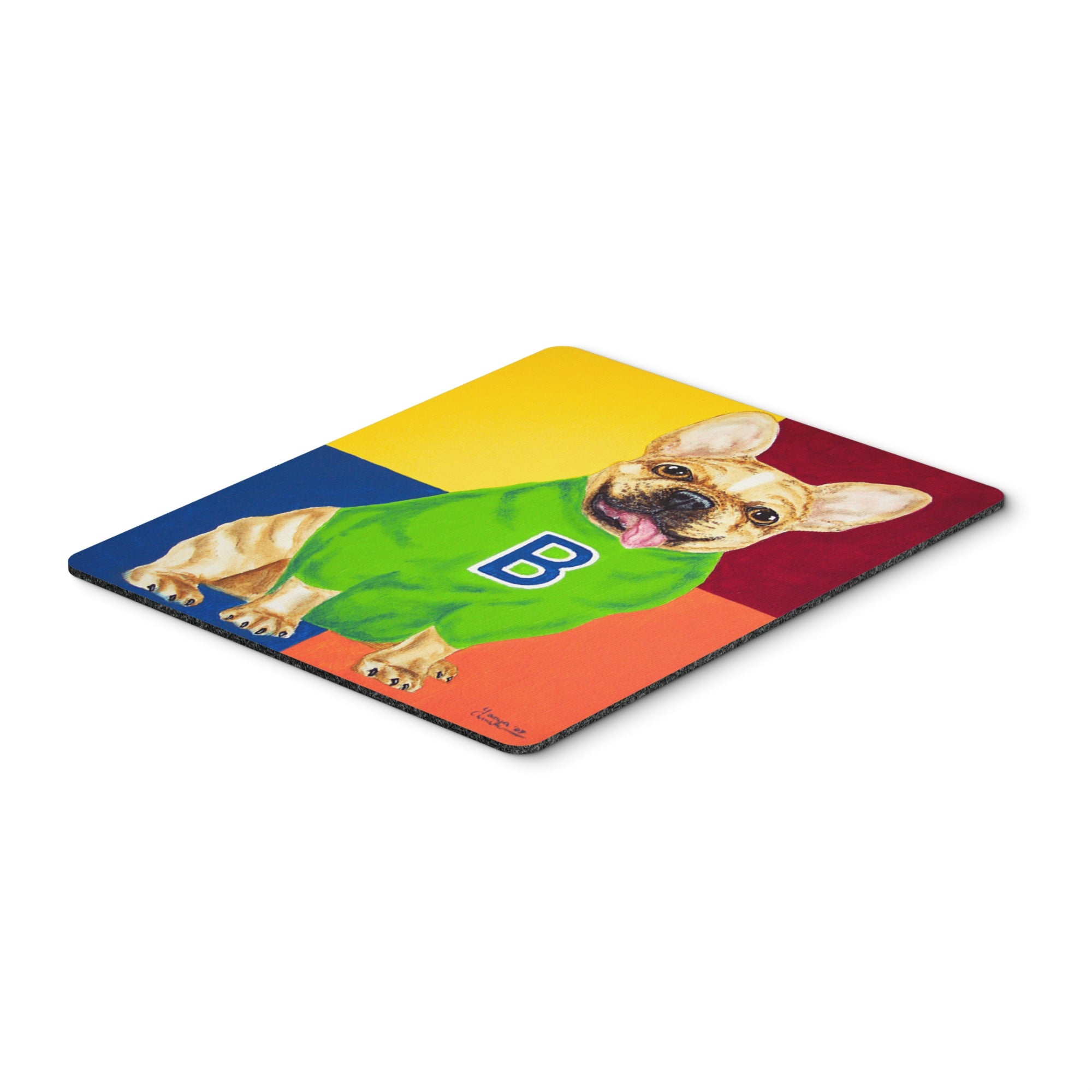 Caroline'S Treasures French Bulldog Go Team Mouse Pad, Hot Pad Or Trivet, Multicolor (Amb1138Mp)