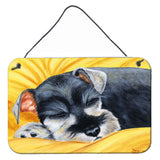 Caroline'S Treasures Snoozing Schnauzer Wall Or Door Hanging Prints Amb1161Ds812, 8H X 12W, Multicolor