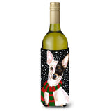 Caroline'S Treasures Snowy Chihuahua Wine Bottle Koozie Hugger, 750Ml, Multicolor