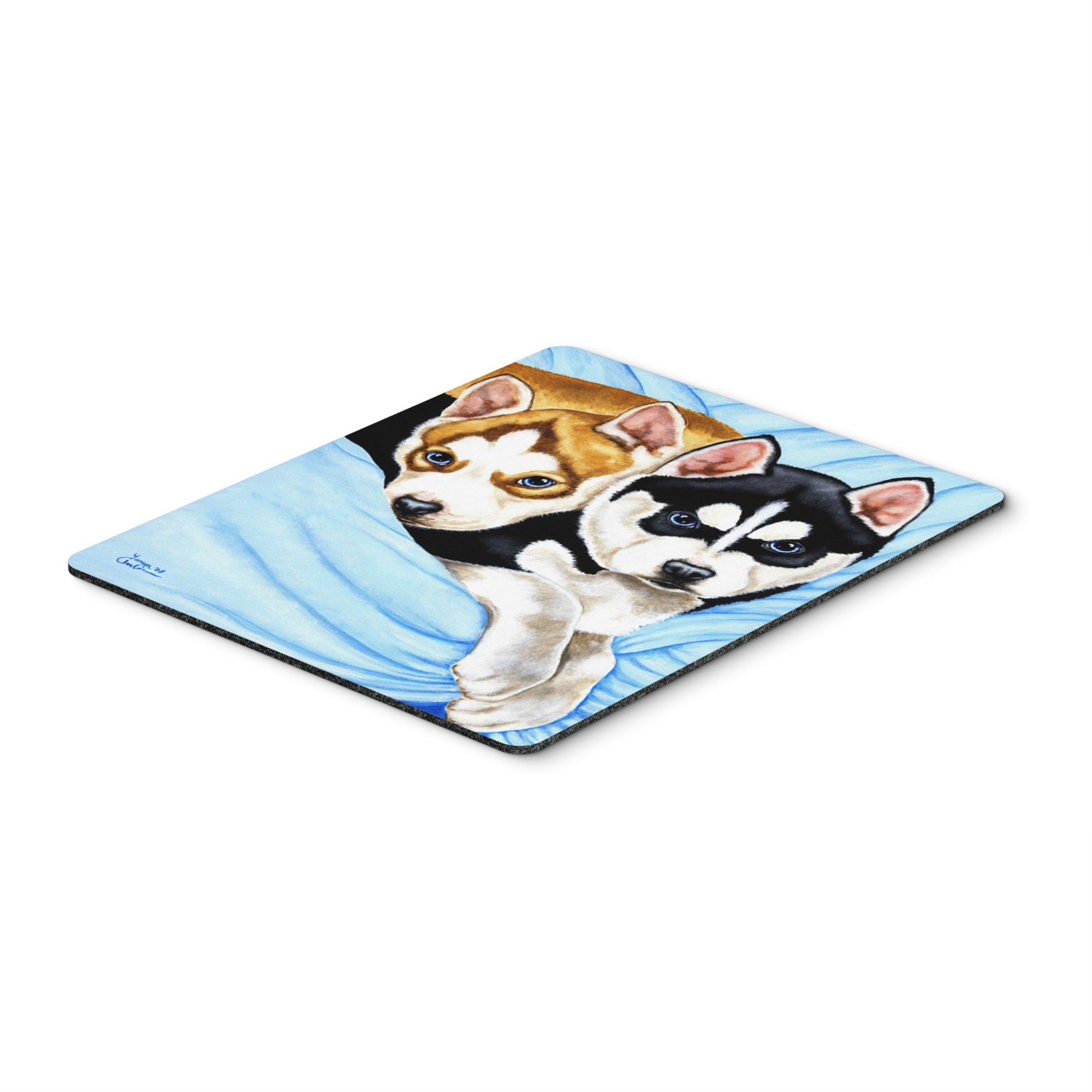 Caroline'S Treasures Snow Angels Siberian Husky Mouse Pad, Hot Pad Or Trivet, Multicolor (Amb1327Mp)