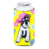 Caroline'S Treasures Spring Cutie Schnauzer Tall Boy Koozie Hugger, Multicolor