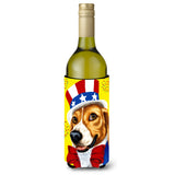 Caroline'S Treasures Unble Sam'S Usa Beagle Wine Bottle Koozie Hugger, 750Ml, Multicolor