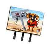 Caroline'S Treasures Amb1341Th68 The Dog Beach Dachshund Leash Or Key Holder, Large, Multicolor