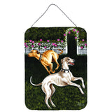 Caroline'S Treasures Rose Garden Frolick Greyhounds Wall Or Door Hanging Prints Amb1354Ds1216, 16Hx12W, Multicolor