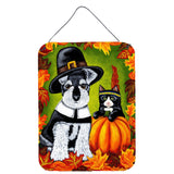 Caroline'S Treasures Thanksgiving Friends Schnauzer Wall Or Door Hanging Prints Amb1364Ds1216, 16Hx12W, Multicolor