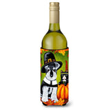 Caroline'S Treasures Thanksgiving Friends Schnauzer Wine Bottle Koozie Hugger, 750Ml, Multicolor