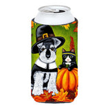 Caroline'S Treasures Thanksgiving Friends Schnauzer Tall Boy Koozie Hugger, Multicolor