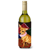 Caroline'S Treasures Pillow Princess Chihuahua Wine Bottle Koozie Hugger, 750Ml, Multicolor