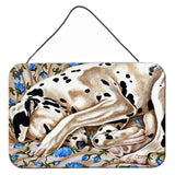Caroline'S Treasures Bed Of Roses Dalmatian Wall Or Door Hanging Prints Amb1407Ds812, 8H X 12W, Multicolor