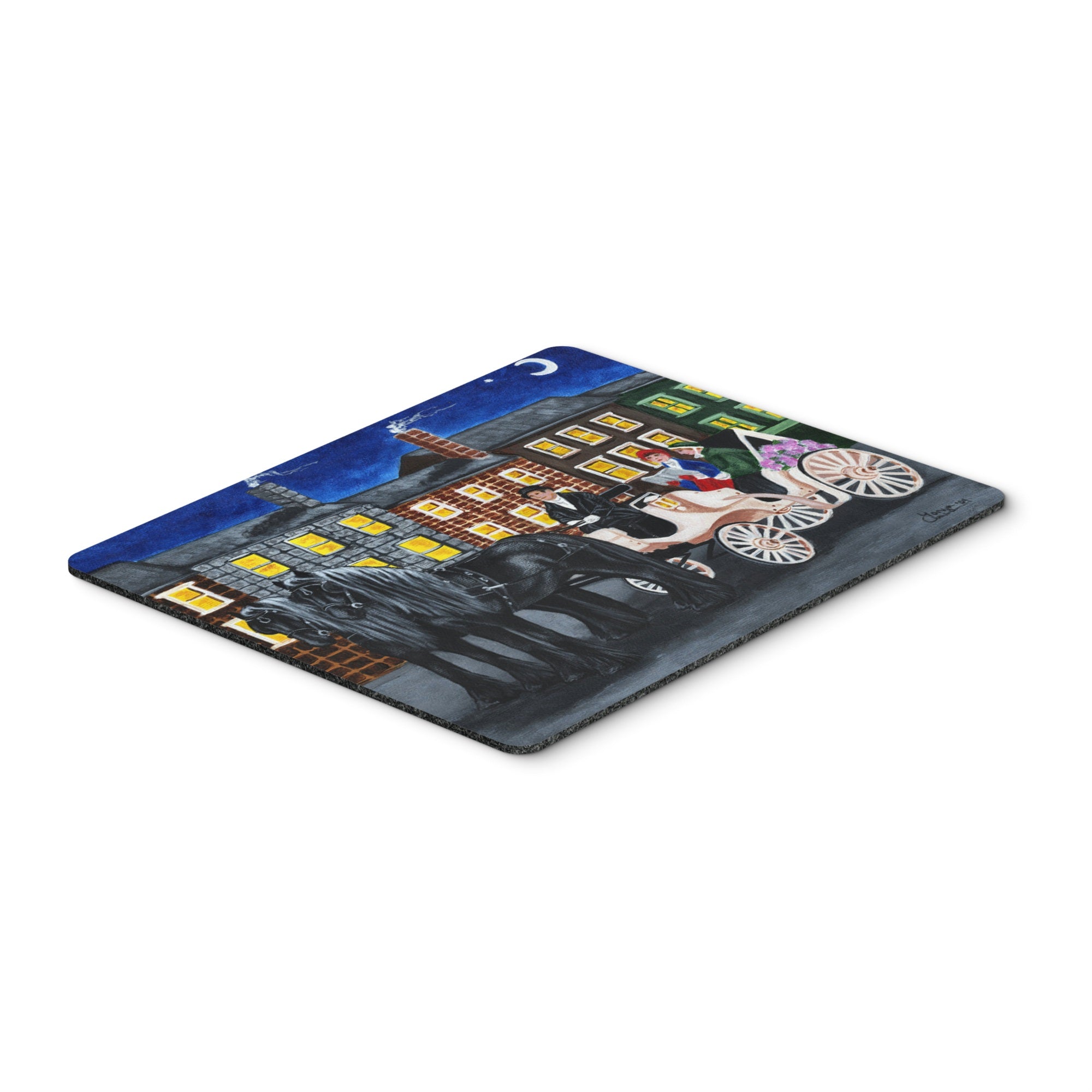 Caroline'S Treasures City Carriage Ride Horse Mouse Pad, Hot Pad Or Trivet, Multicolor (Amb1409Mp)