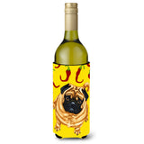 Caroline'S Treasures Pick A Pepper Pug Wine Bottle Koozie Hugger, 750Ml, Multicolor