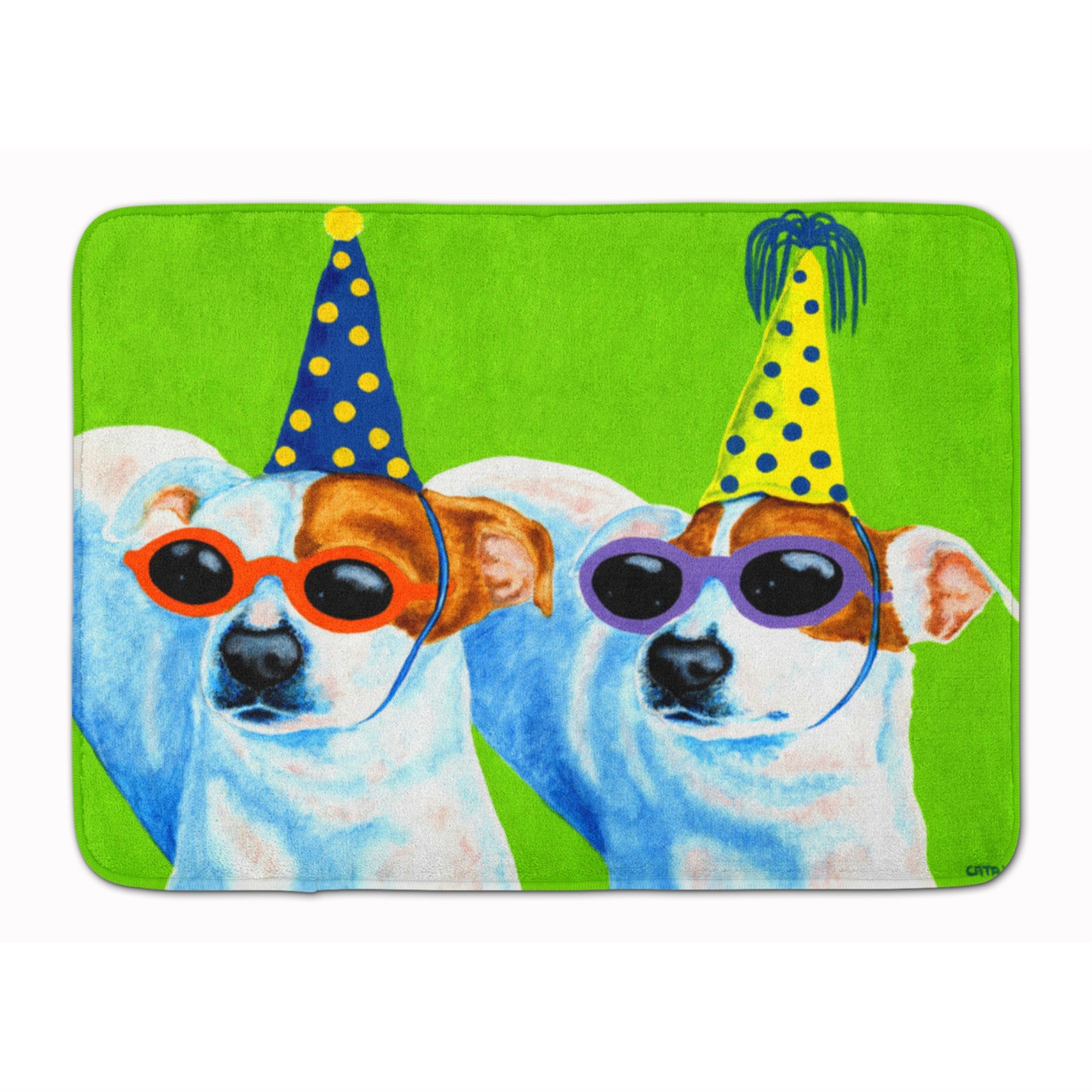 Caroline'S Treasures Party Animals Jack Russell Terriers Floor Mat, 19 X 27, Multicolor