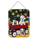 Caroline'S Treasures Christmas Westie, Newfoundland, Dalmatian Wall Or Door Hanging Prints Amb1445Ds1216, 16Hx12W, Multicolor,