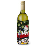 Caroline'S Treasures Christmas Westie Dalmatian Wine Bottle Koozie Hugger, 750Ml, Multicolor