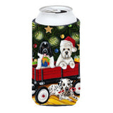 Caroline'S Treasures Christmas Westie Newfoundland Dalmatian Tall Boy Hugger Cold-Beverage-Koozies, Multicolor